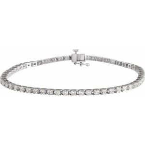 Natural Diamond Line Bracelet (Style 653702)