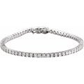 14K White 1 CTW Natural Diamond Illusion-Set Line 7" Bracelet