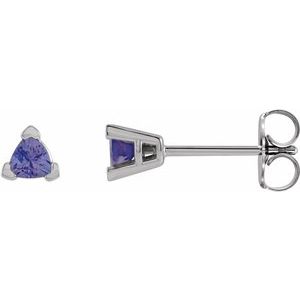 Natural Tanzanite V-Prong Earrings (Style 87561)