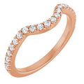 Diamond French-Set Contour Wedding Band