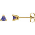 Natural Tanzanite V-Prong Earrings (Style 87561)