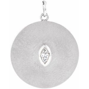 .05 Ct Natural Diamond Disc Pendant (Style 87188)