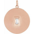 .07 Ct Natural Diamond Disc Pendant (Style 87188)