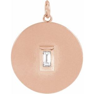 .07 Ct Natural Diamond Disc Pendant (Style 87188)