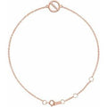 .03 Ctw Natural Diamond Minimalist Circle Bracelet (Style BRC812)