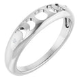14K White Gold .015 CTW Natural Diamond Moon Phase Ring (Style 124741)
