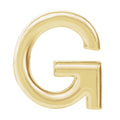 14K Yellow Gold Single Initial G Earring