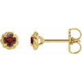 Natural Mozambique Garnet Claw-Prong Rope Earrings (Style 87550)
