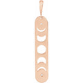 14K Rose Gold .01 CTW Natural Diamond Moon Phase Bar Pendant