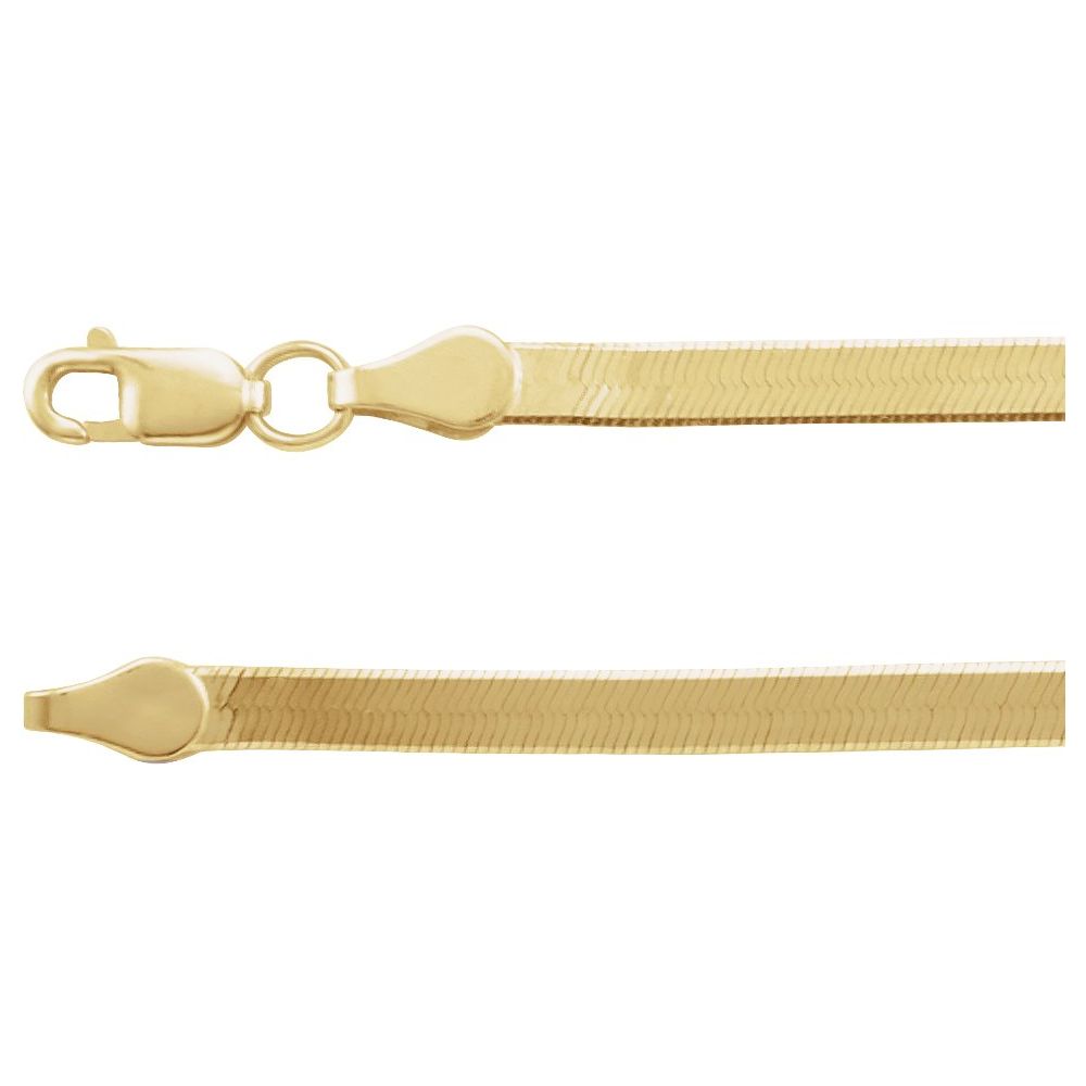 14K Yellow 2.8 mm Flexible Herringbone 18" Chain