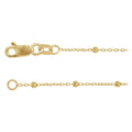 14K Yellow .85 mm Faceted Beaded Cable 18" Chain