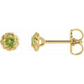 Natural Peridot Claw-Prong Rope Earrings (Style 87550)