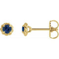 Natural Blue Sapphire Claw-Prong Rope Earrings (Style 87550)