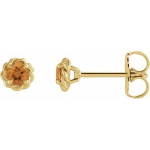 Citrine Claw-Prong Rope Earrings (Style 87550)