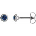 Natural Blue Sapphire Claw-Prong Rope Earrings (Style 87550)