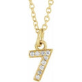 .03 Ctw Natural Diamond Petite Pave Number Adjustable Necklace (Style 653718)