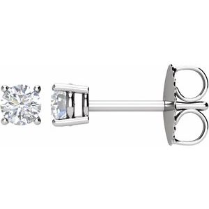 14K White Gold 1/4 CTW Natural Diamond Stud Earrings