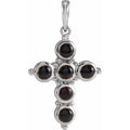 Black Onyx Cabochon Cross Pendant (Style R42394)