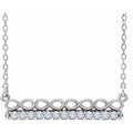 1/5 Ctw Natural Diamond Bar Necklace (Style 86823)