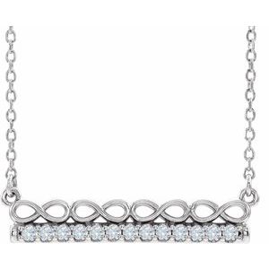 1/5 Ctw Natural Diamond Bar Necklace (Style 86823)