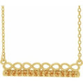 Natural Citrine Bar Necklace (Style 86823)