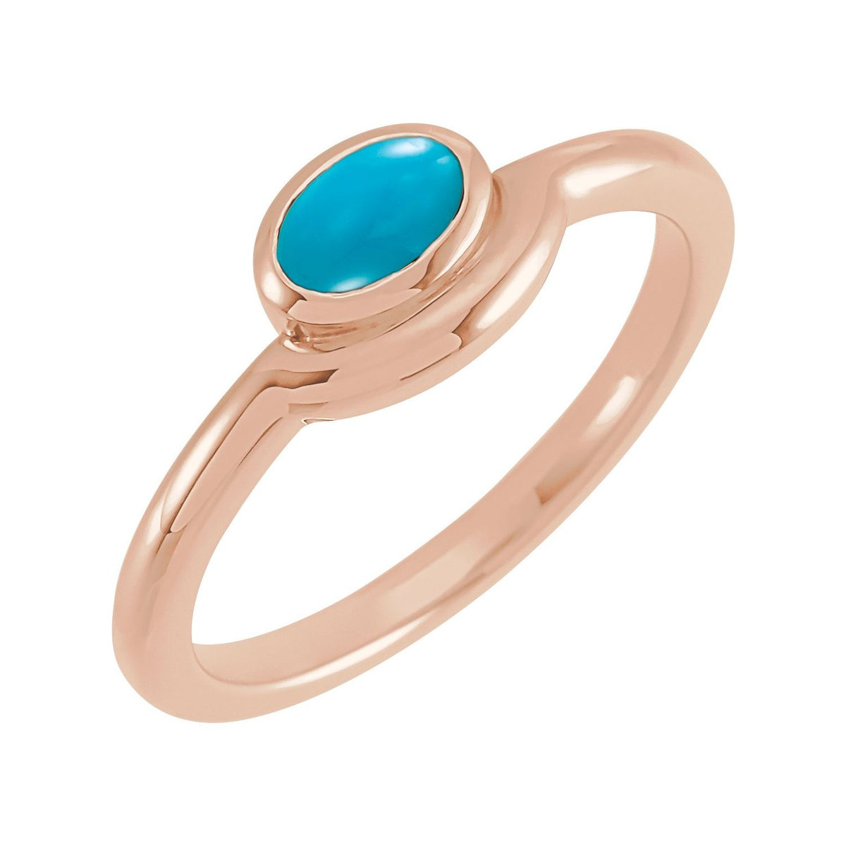 Natural Turquoise Cabochon Ring (Style 72123)