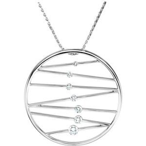 1/2 Ctw Natural Diamond Journey Necklace (Style 66661)