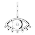 .02 Ct Natural Diamond Evil Eye Charm/Pendant (Style 88005)
