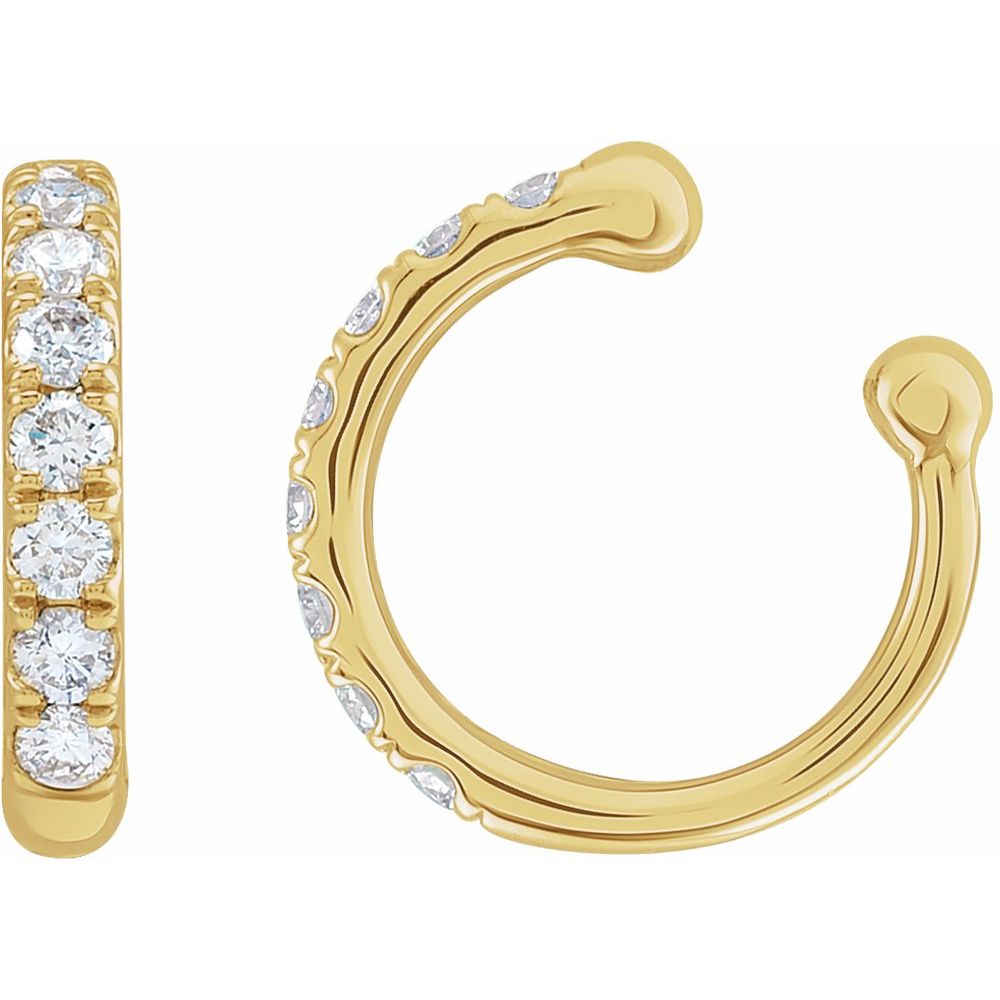 14K Yellow Gold 1/6 CTW Natural Diamond Ear Cuff