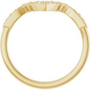 Natural Diamond Celtic-Inspired Contour Wedding Band