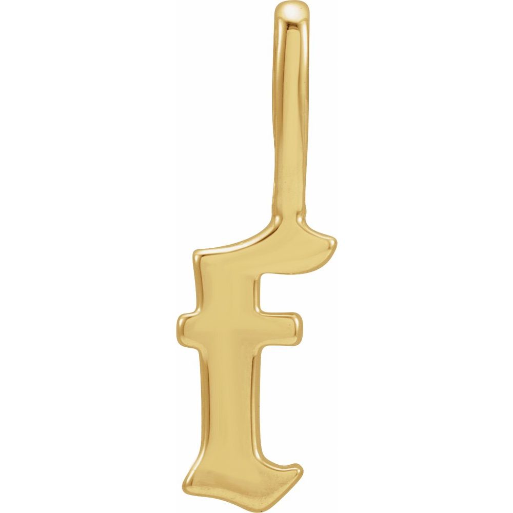Jubilee 14K Yellow Gold Gothic Initial F Charmpendant
