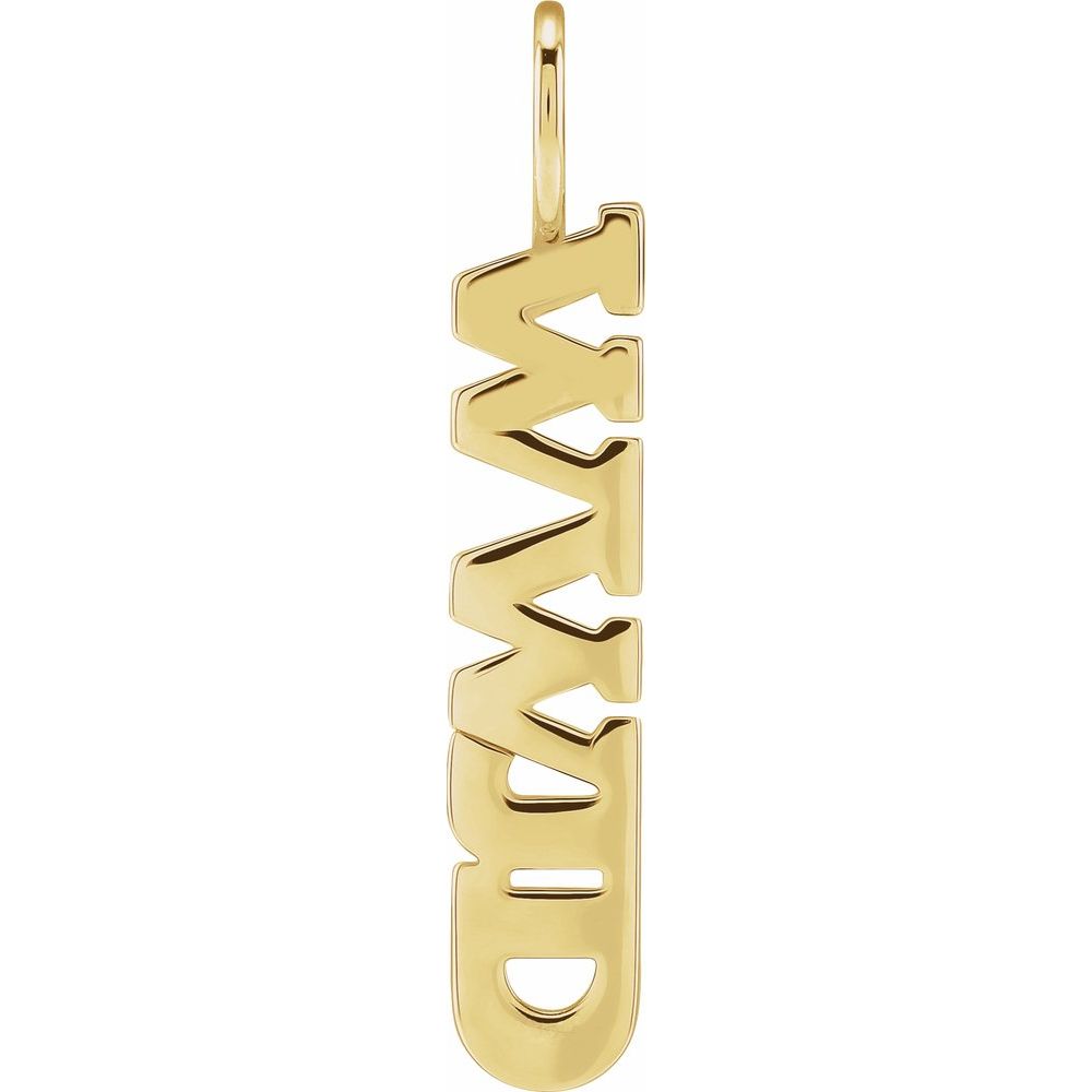 Believer 14K Yellow Gold Wwjd Charmpendant