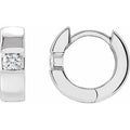 1/5 Ctw Natural Diamond Hinged Huggie Earrings (Style 20120)