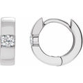1/4 Ctw Natural Diamond Hinged Huggie Earrings (Style 20120)
