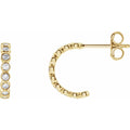 14K Yellow Gold 1/3 CTW Lab-Grown Diamond 11.1 mm Hoop Earrings