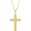 14K Yellow 22x14 mm Cross 18" Necklace