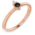 Natural Onyx And .015 CT Natural Diamond Ring (Style 72204)