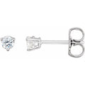 Round 3-Prong Stud Earrings