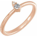 Natural White Sapphire And .015 CT Natural Diamond Ring (Style 72204)