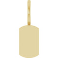 Jubilee 14K Yellow Gold Engravable Dog Tag Charmpendant