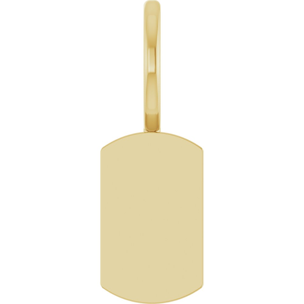 Jubilee 14K Yellow Gold Engravable Dog Tag Charmpendant