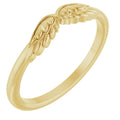 Believer 14K Yellow Gold Stackable Angel Wings Ring
