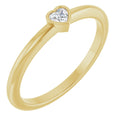 Essentials 14K Yellow Gold 110 Ct Natural Diamond Stackable Ring