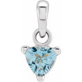 Natural Aquamarine Solitaire Pendant (Style 87771)