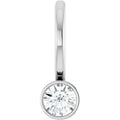 Essentials 14K White Gold 110 Ct Natural Diamond Charmpendant