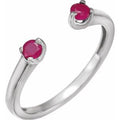 Natural Ruby Negative Space Ring (Style 688826)
