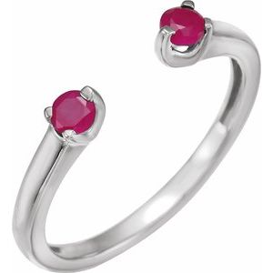 Natural Ruby Negative Space Ring (Style 688826)