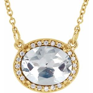 Imitation April And .04 Ctw Natural Diamond Necklace (Style 85903)