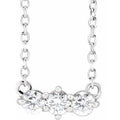 1/5 Ctw Natural Diamond Three-Stone Necklace (Style 87743)