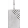 Jubilee 14K White Gold Engravable Dog Tag Charmpendant